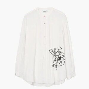 Desigual Embroidered Flower Blouse